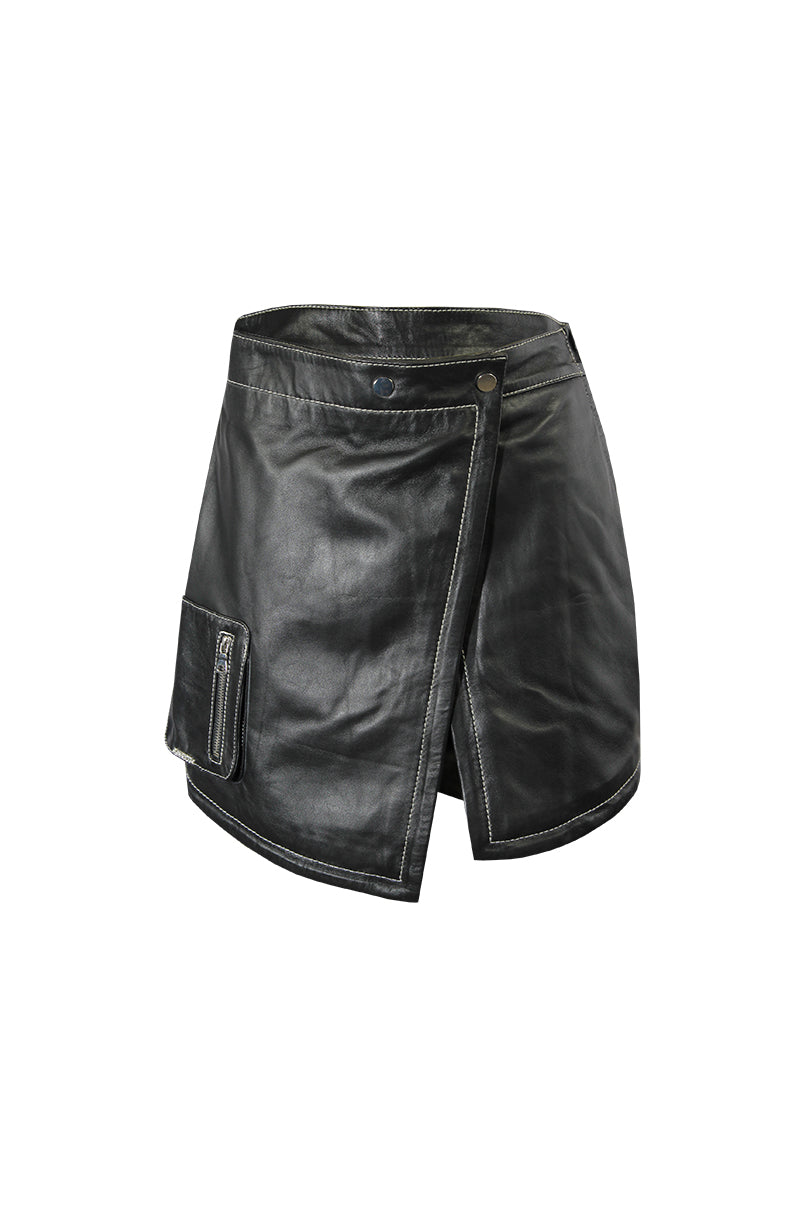Saia-calção em pele "Leather Collection SH"