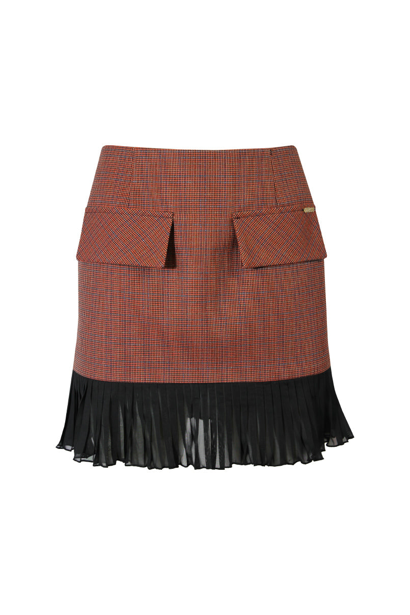 Saia curta em tweed