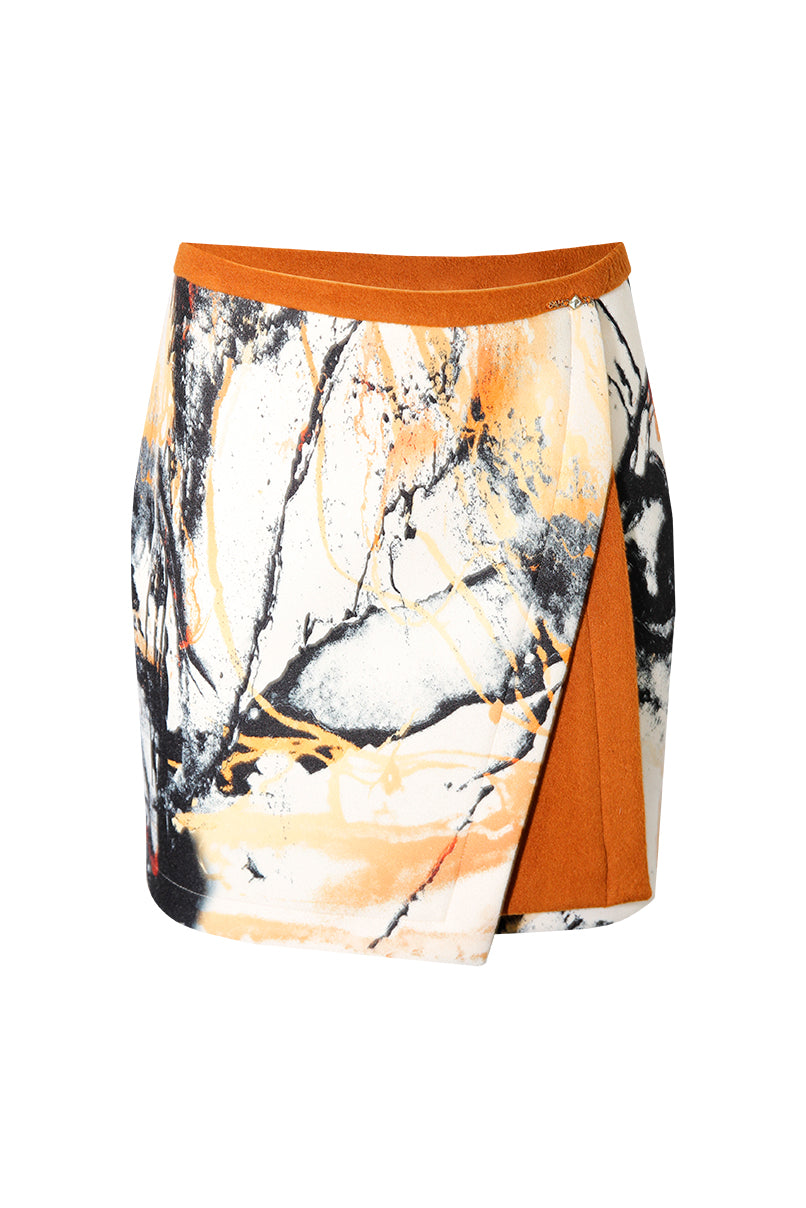 Saia curta estampada