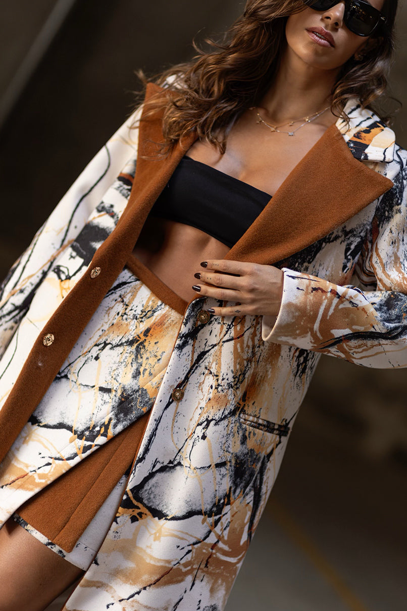 Saia curta estampada