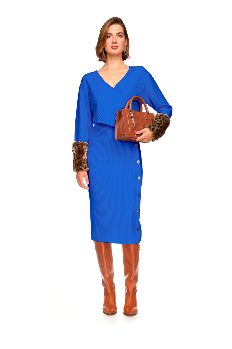 Saia lápis de malha