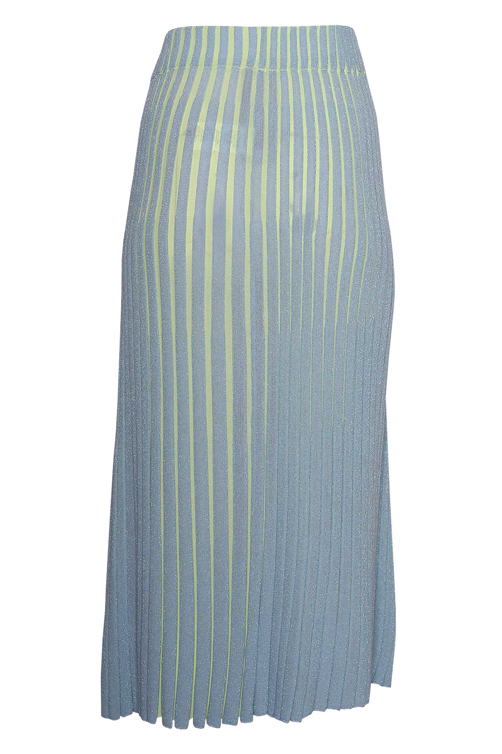 Falda midi de canalé