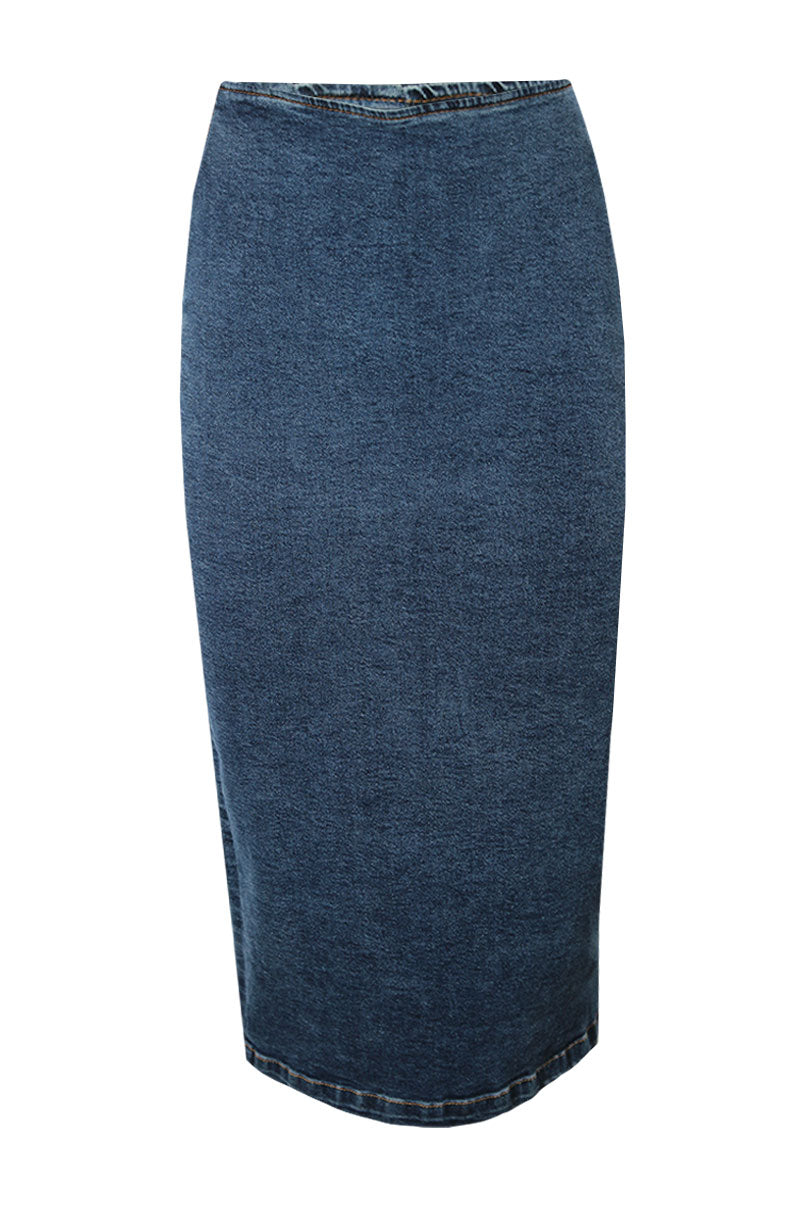 Saia tubo denim
