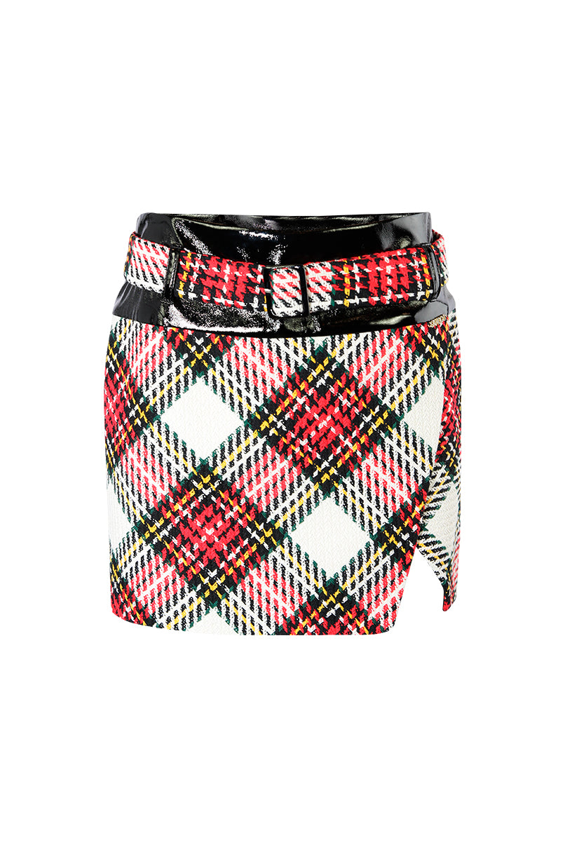 Falda tweed a cuadros