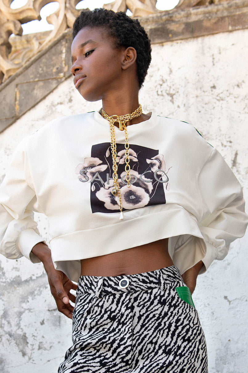 Sweat Cropped de Malha