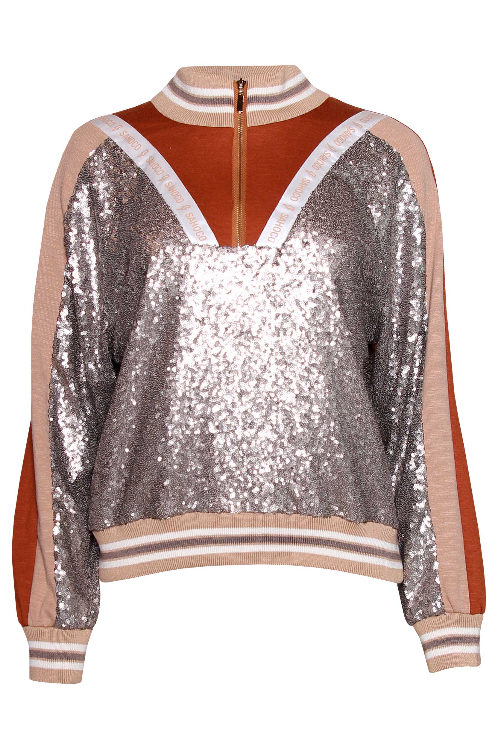 Sweatshirt Gola alta com Fecho