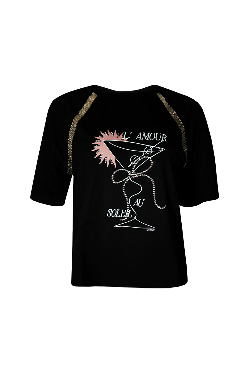 T-shirt estampado foil