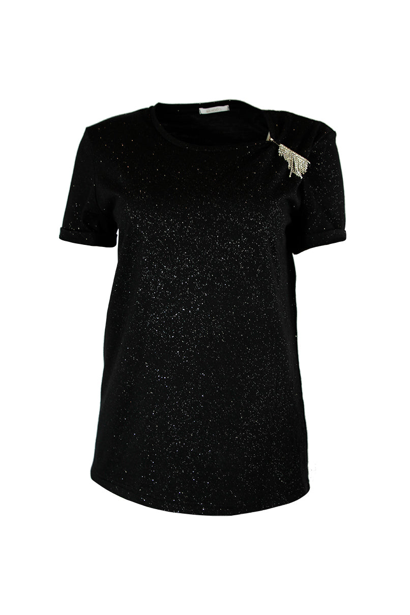 T-shirt com detalhe brilhante