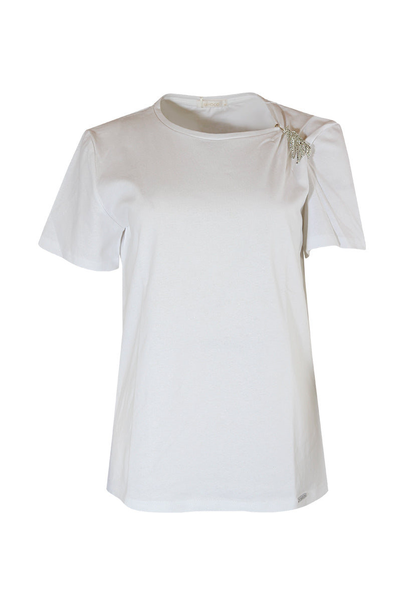 T-shirt com detalhe brilhante