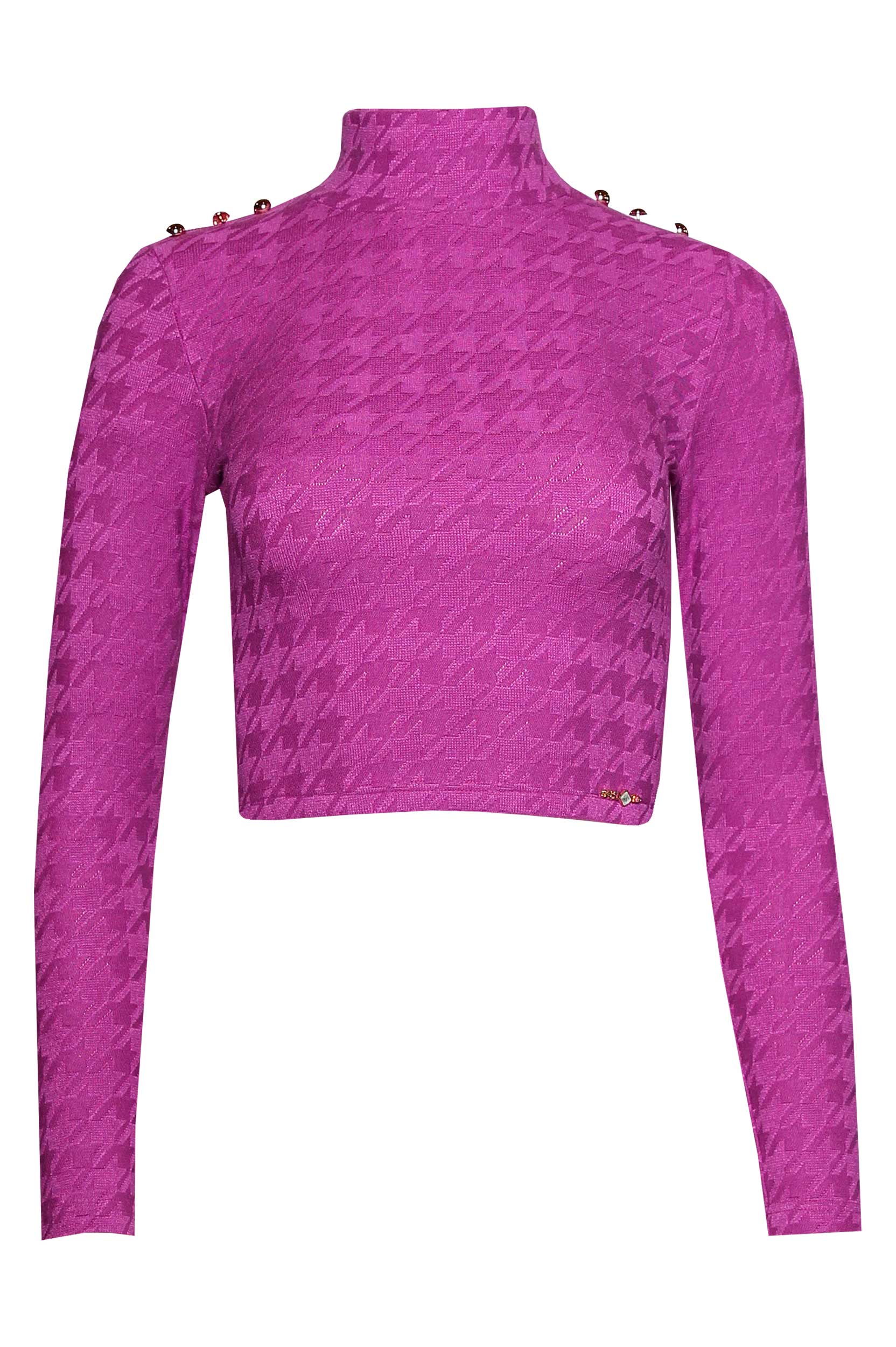 Top Cropped Pied de Poule