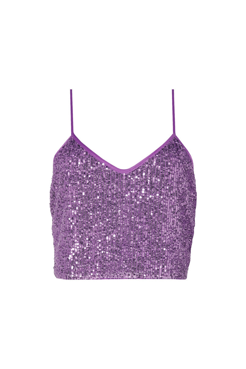 Top cropped lantejoulas