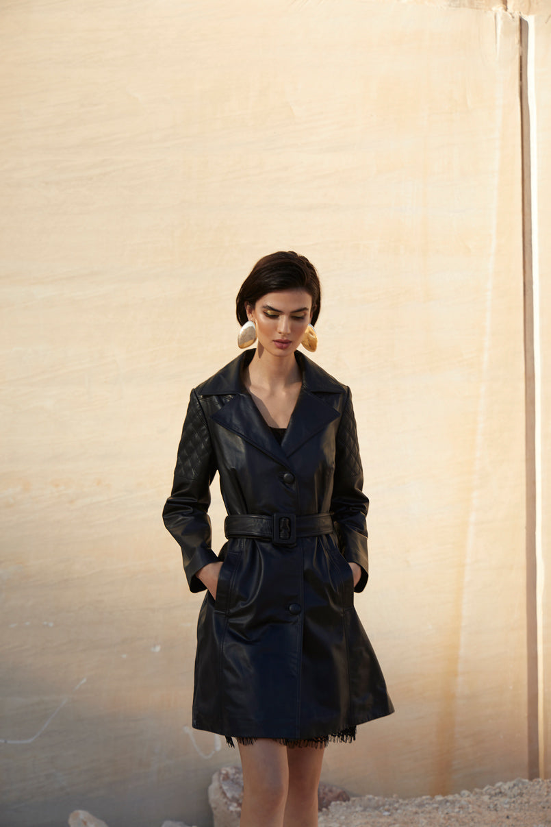 Trench coat "Leather Collection"