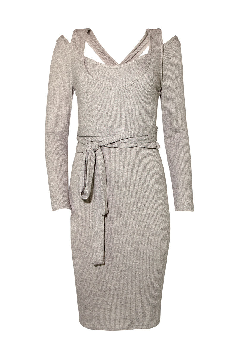 Vestido Malha com Laçada