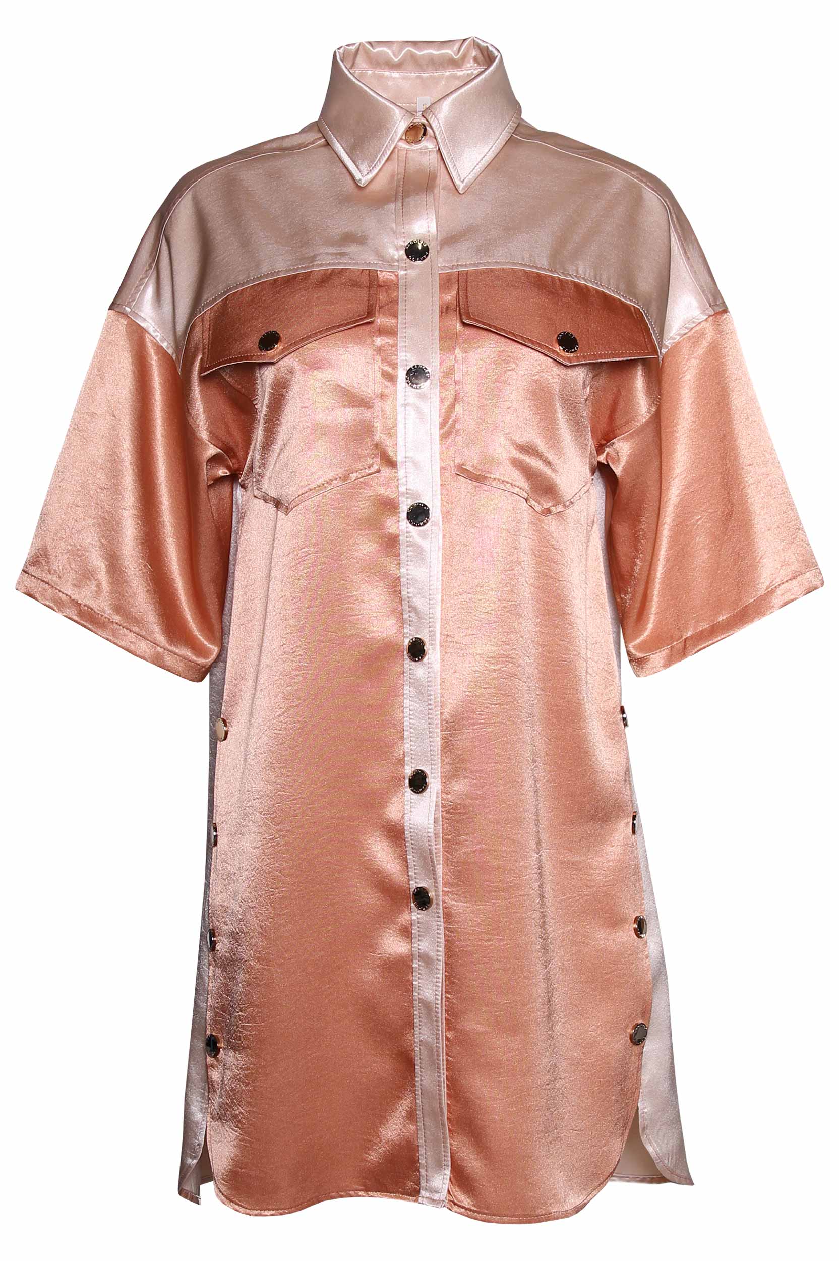 Vestido Camiseiro Oversize Bordado