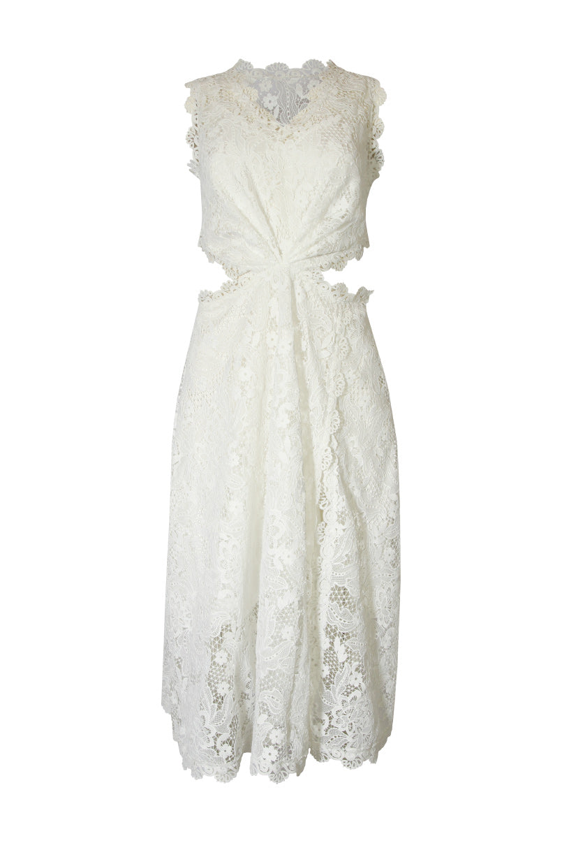 Vestido cut out rendado