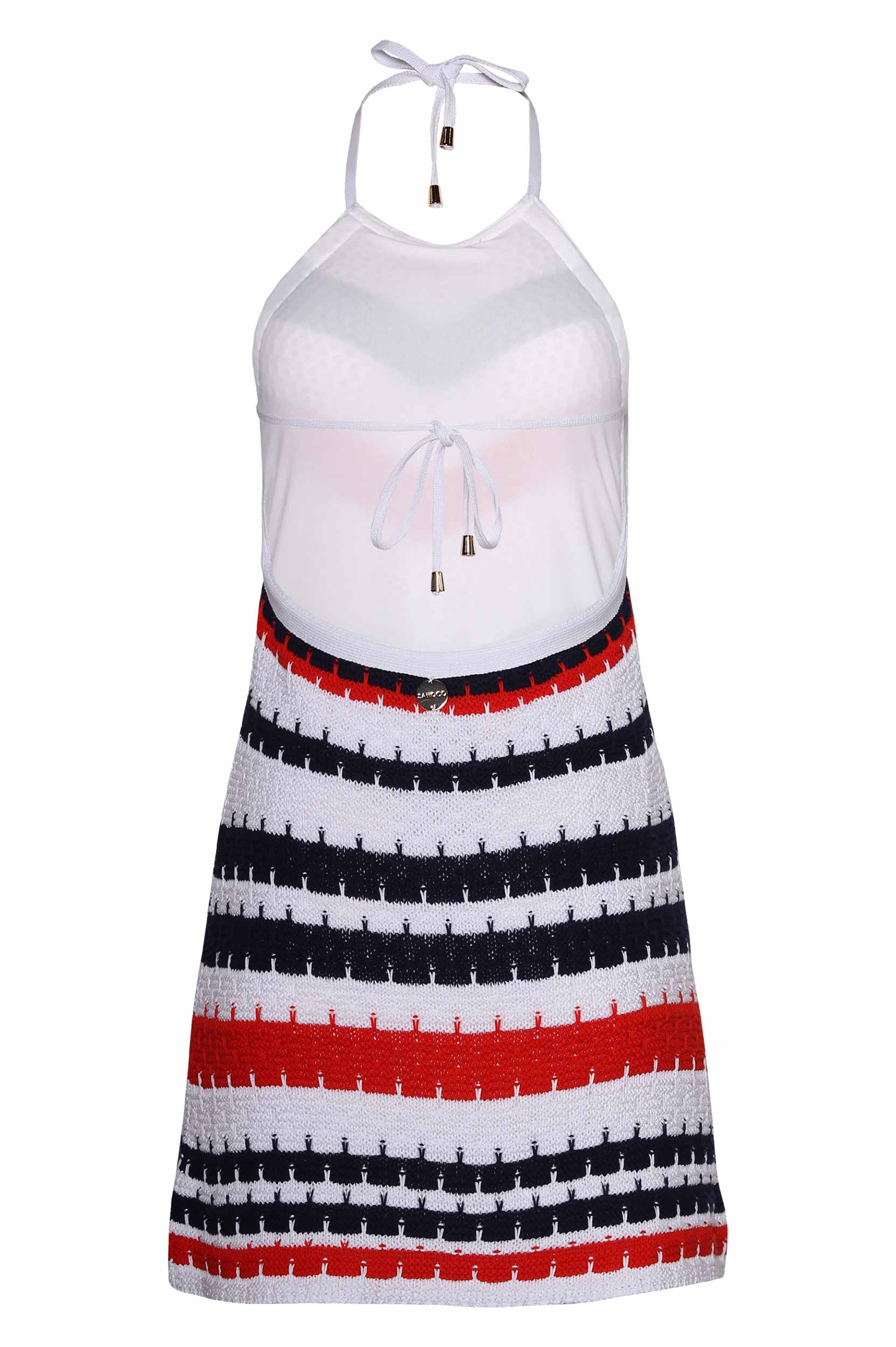 Vestido de punto con cuello halter