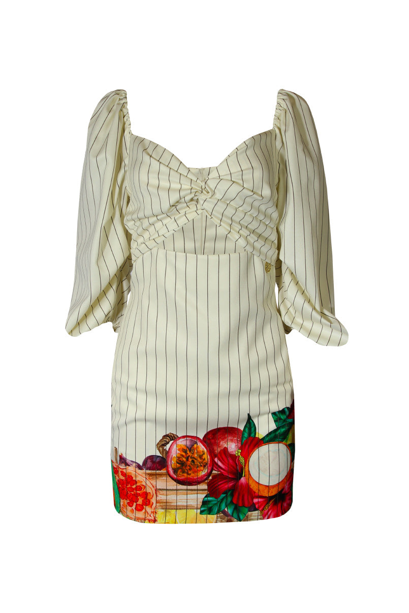 Vestido manga abalonada