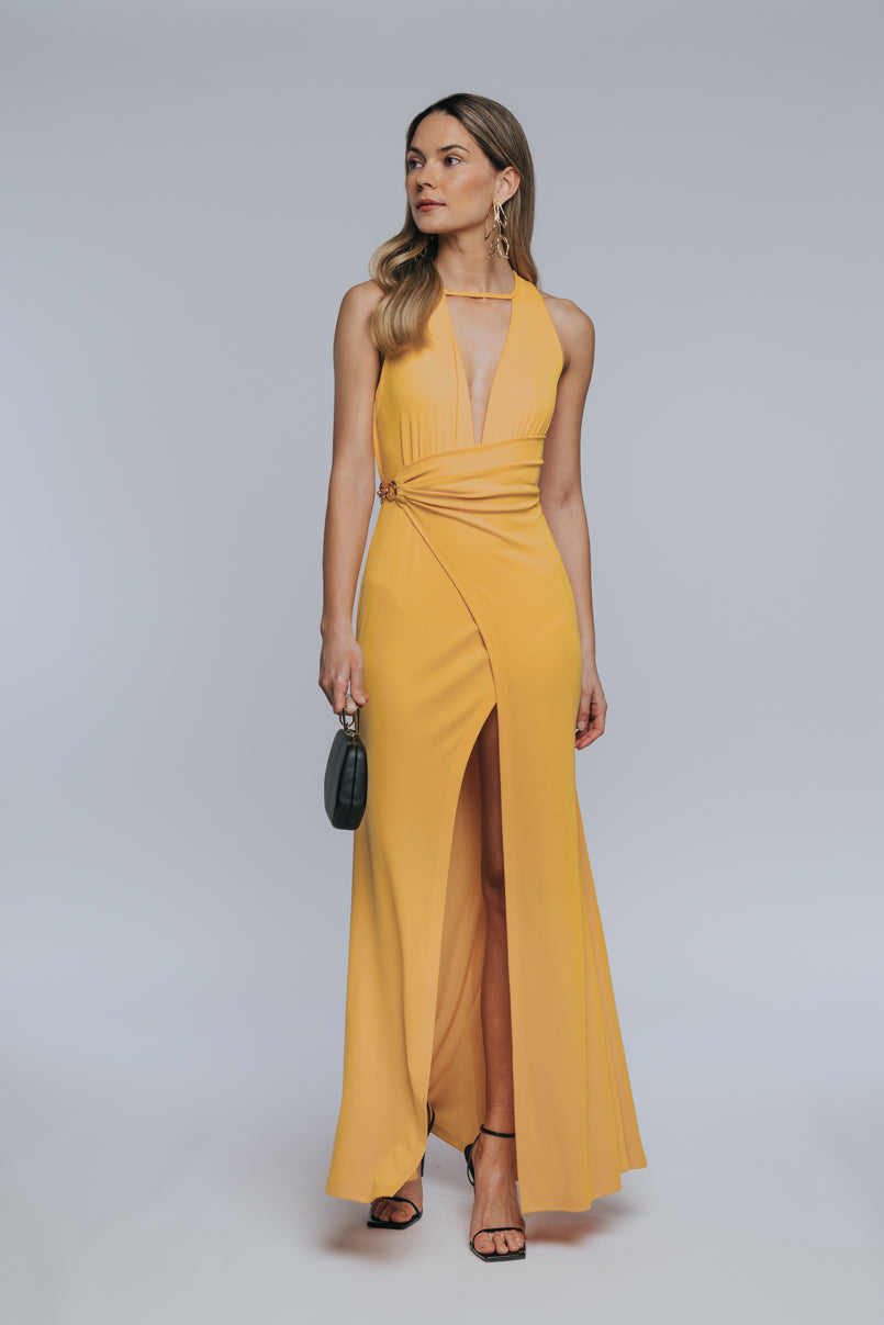 Vestido comprido justo