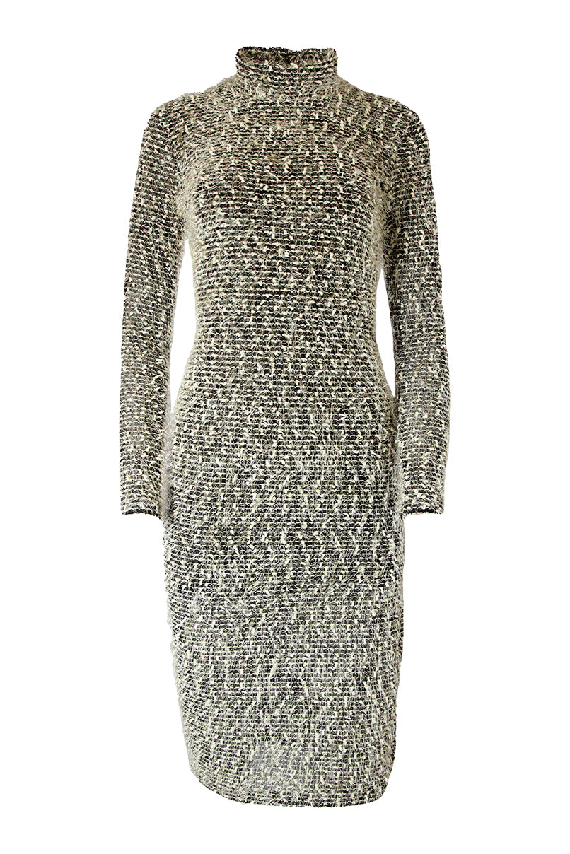 Vestido comprido malha texturizada