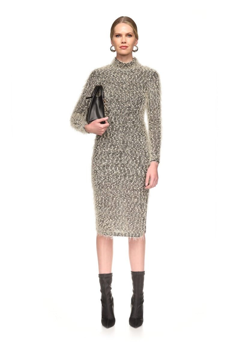 Vestido comprido malha texturizada