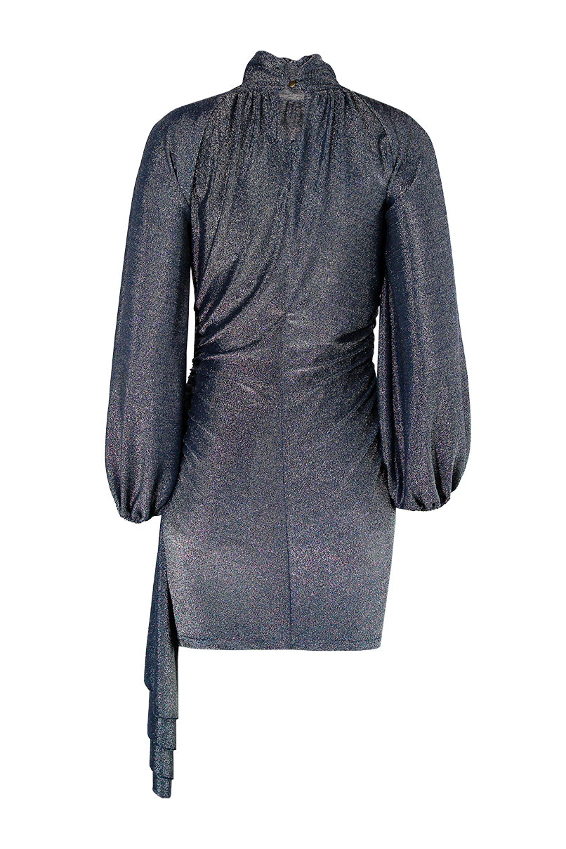 Vestido curto malha brilhante