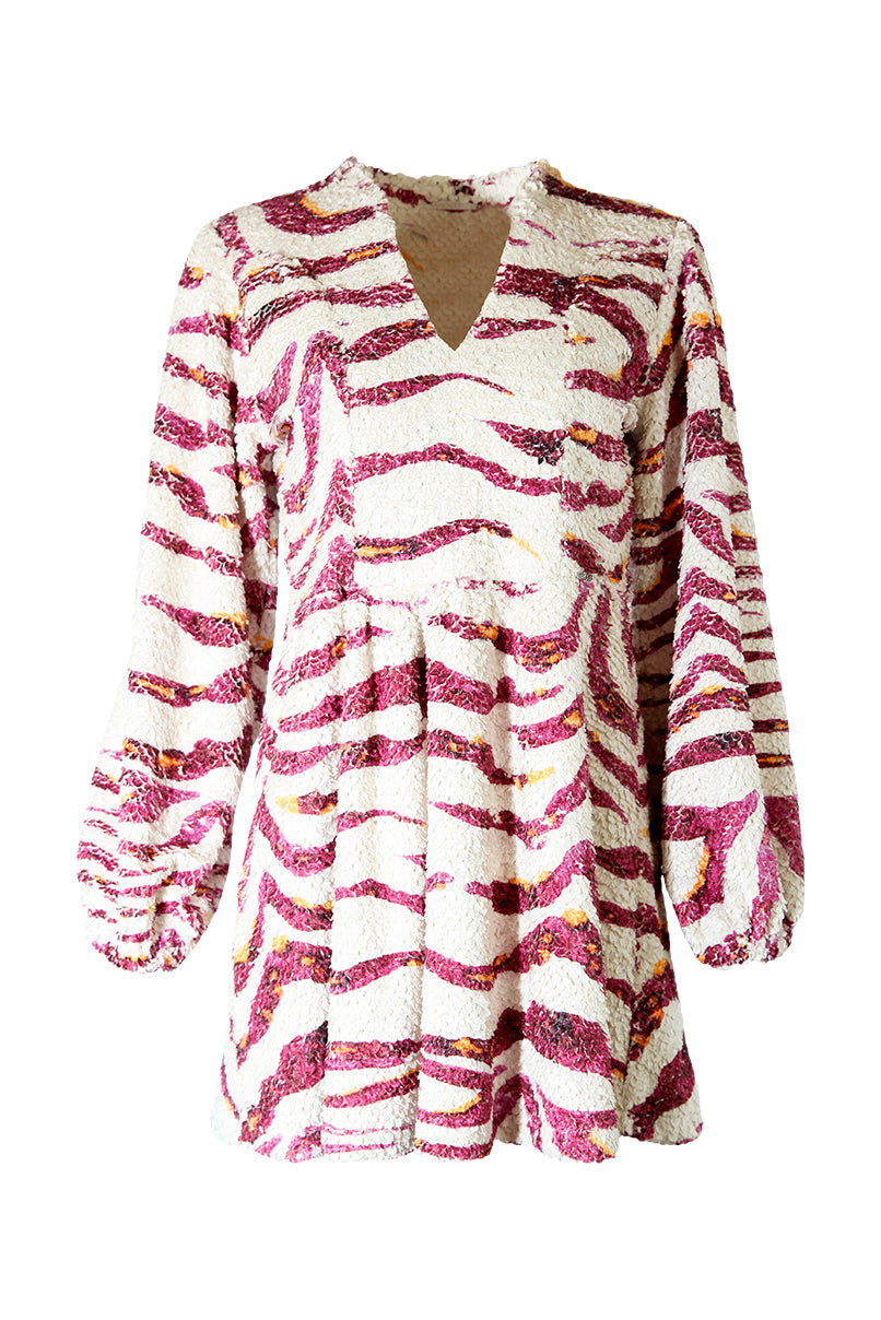 Vestido curto malha fantasia