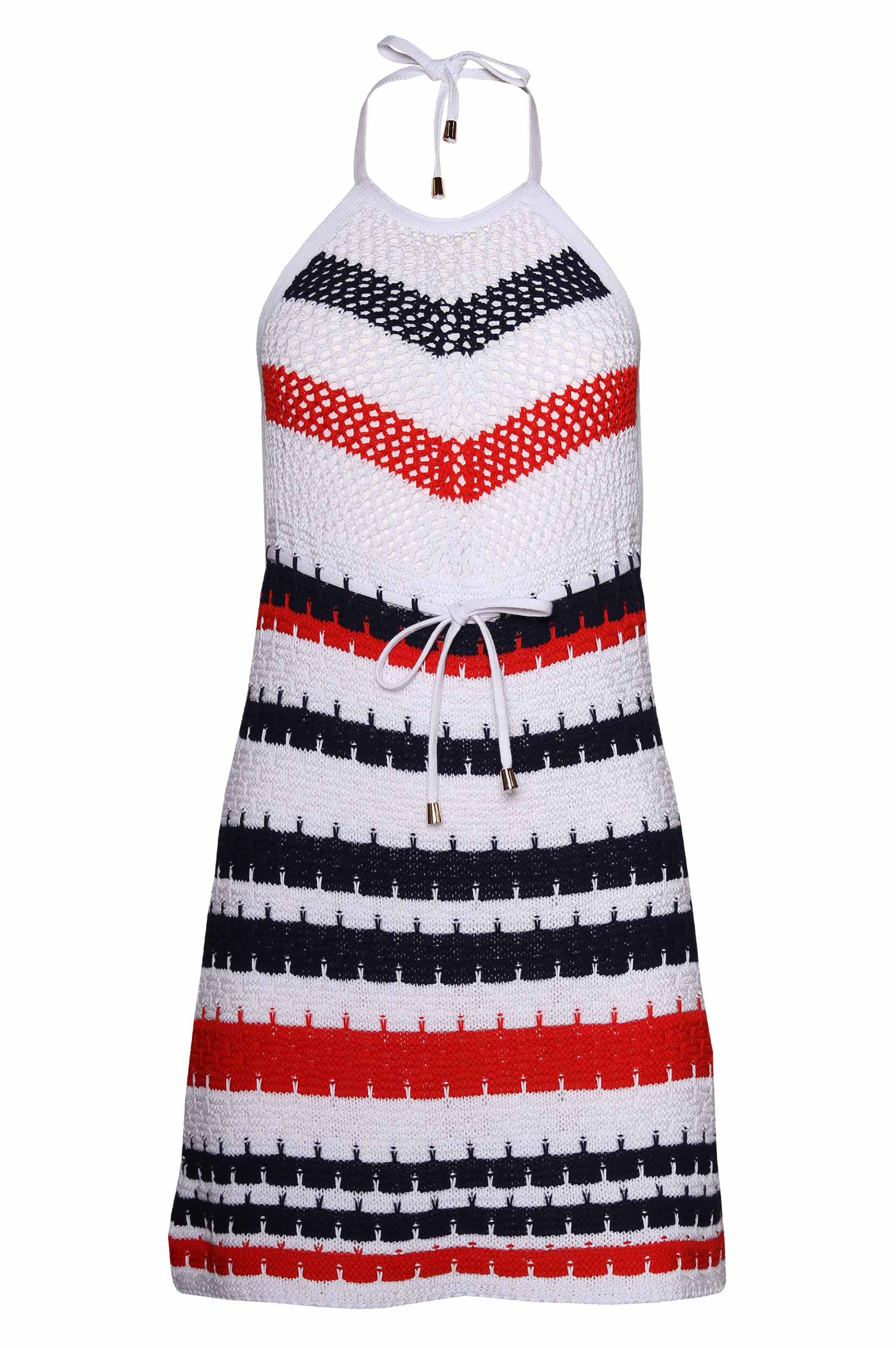 Vestido de punto con cuello halter