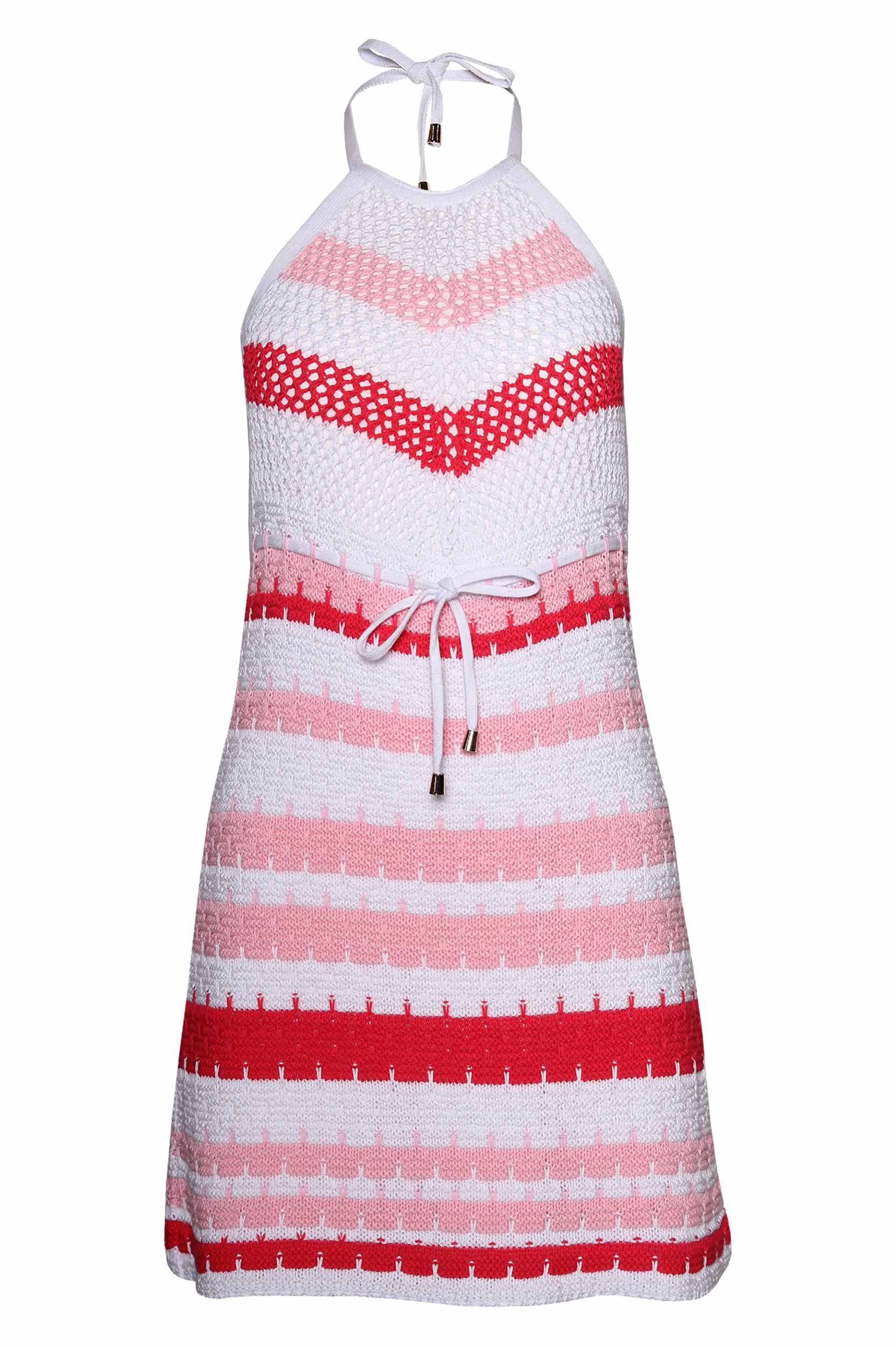 Vestido de punto con cuello halter