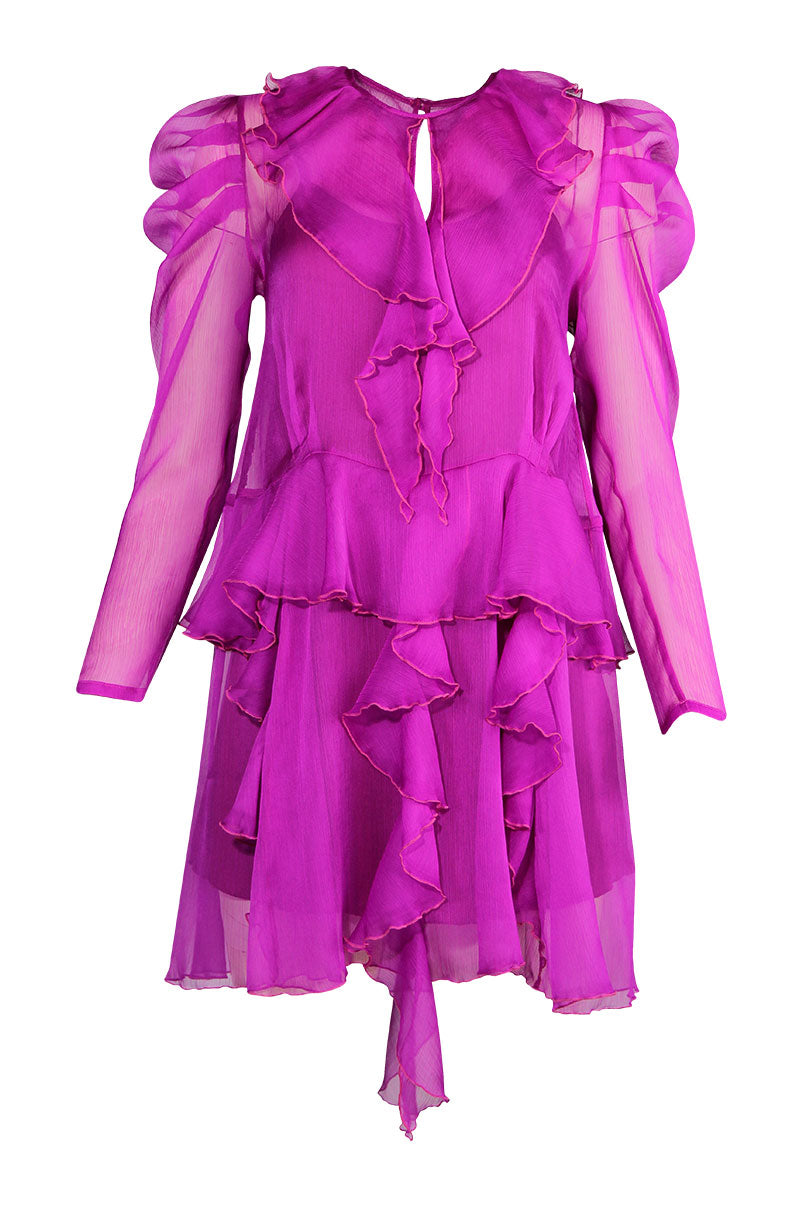 Vestido folhos