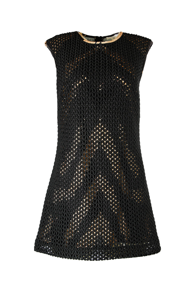 Vestido malha recortada