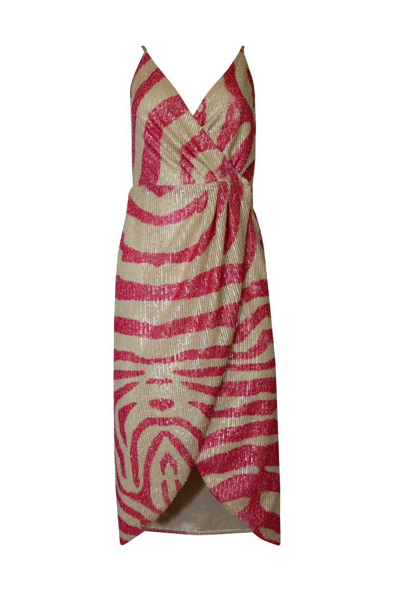 Vestido midi de lantejoulas