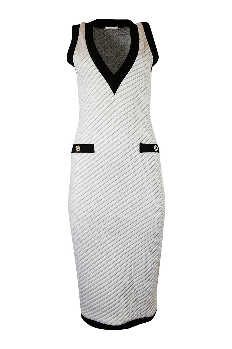 Vestido midi em malha