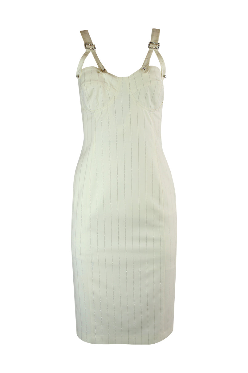 Vestido midi tubo risca diplomática