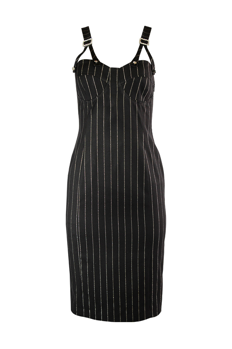 Vestido midi tubo risca diplomática