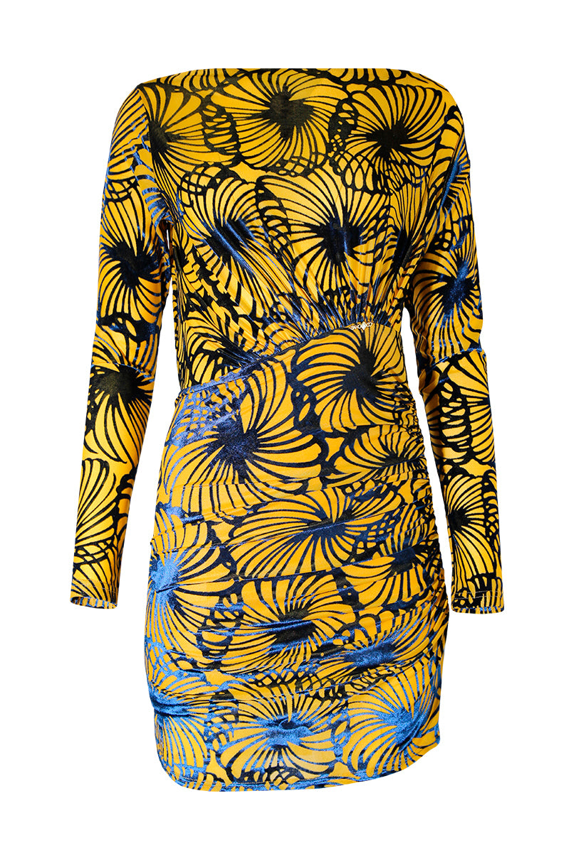 Vestido tubo efeito drapeado