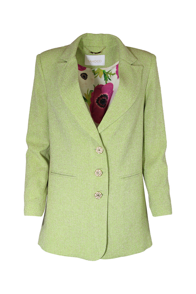 Blazer com estrutura jacquard