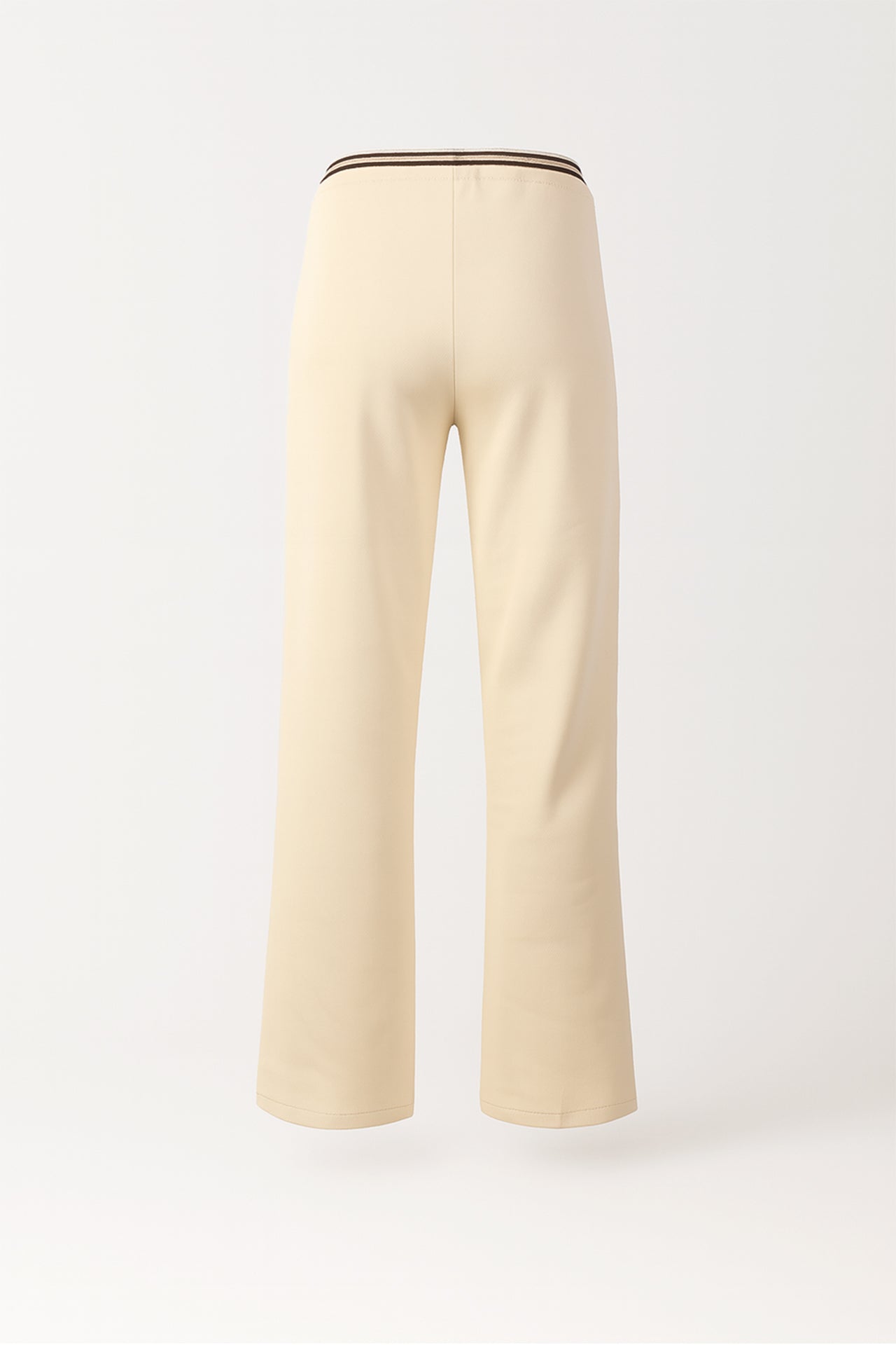 Calças Creme com Cintura Desportiva