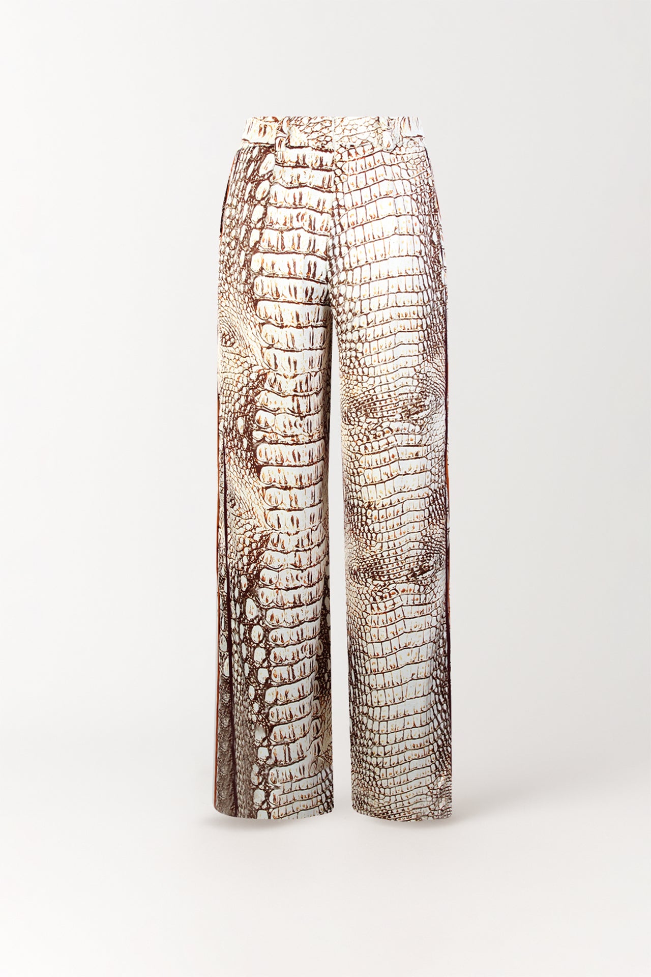 Calças largas estampadas animal