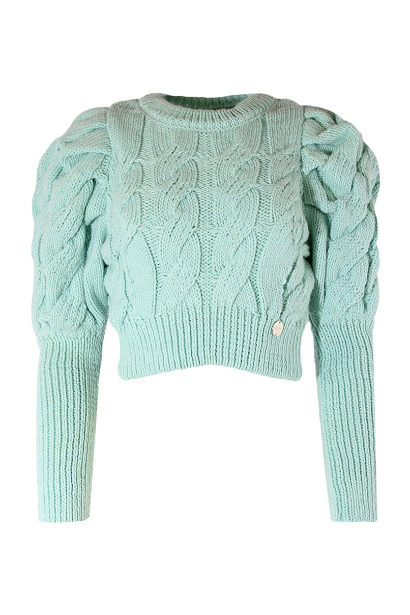 Camisola de malha entrelaçada