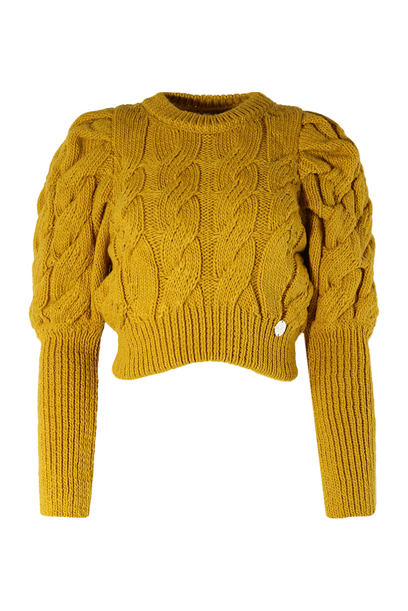 Camisola de malha entrelaçada