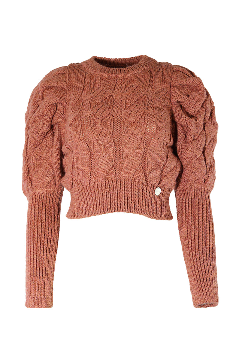 Camisola de malha entrelaçada