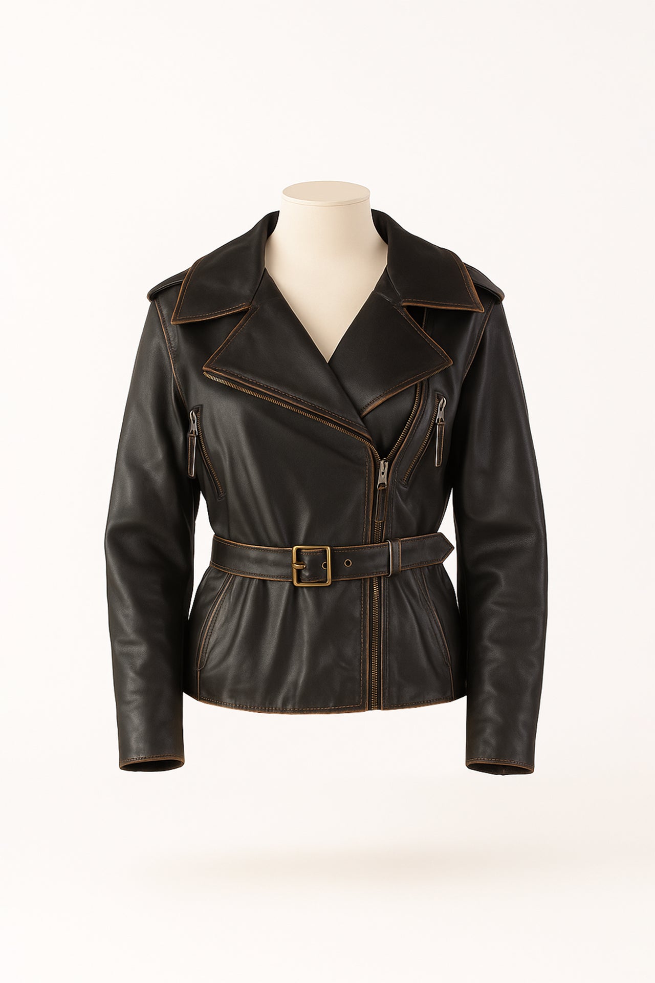 Casaco Biker em Pele