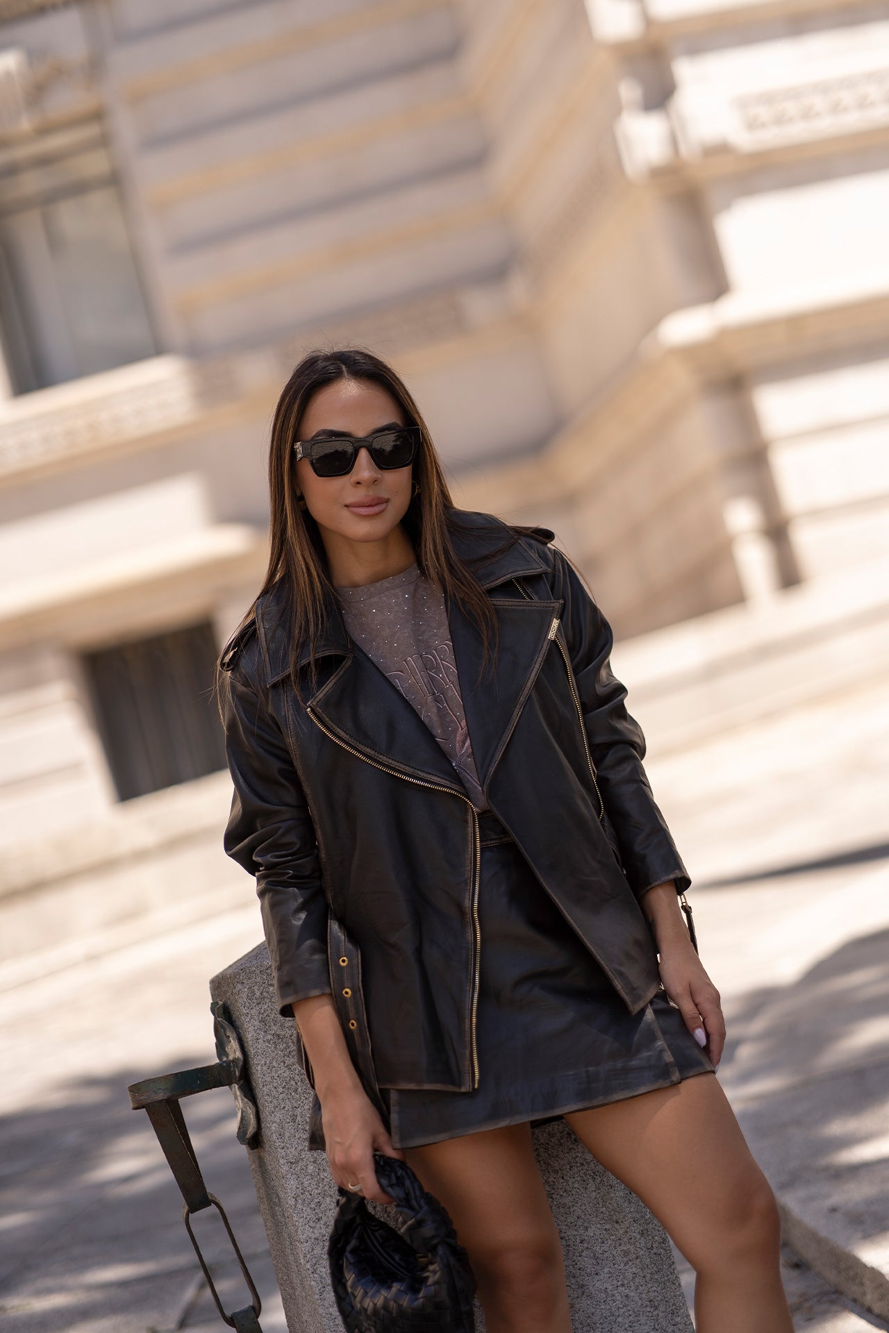 Casaco Biker em Pele