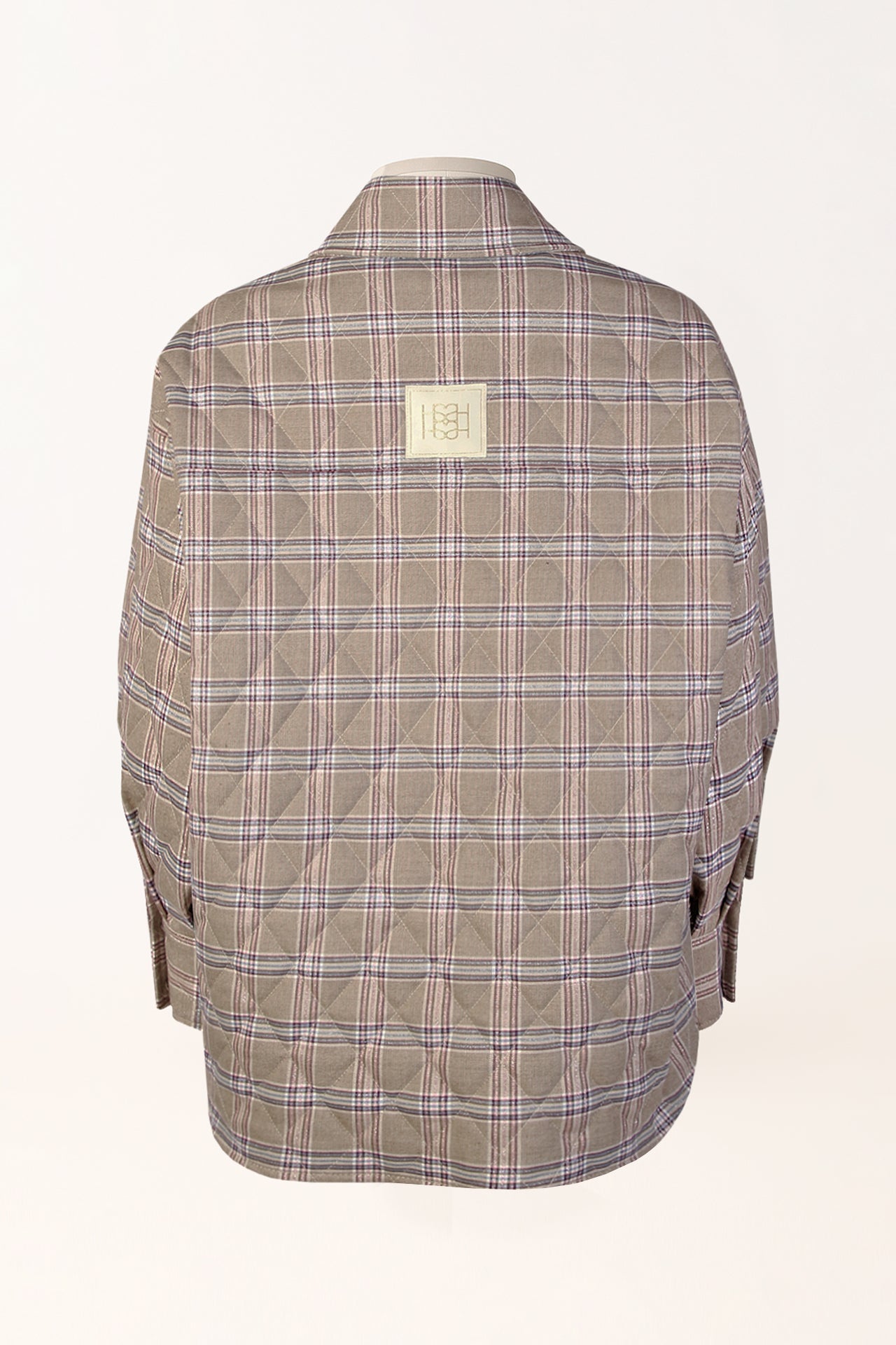 Casaco Camiseiro em Padrão Xadrez