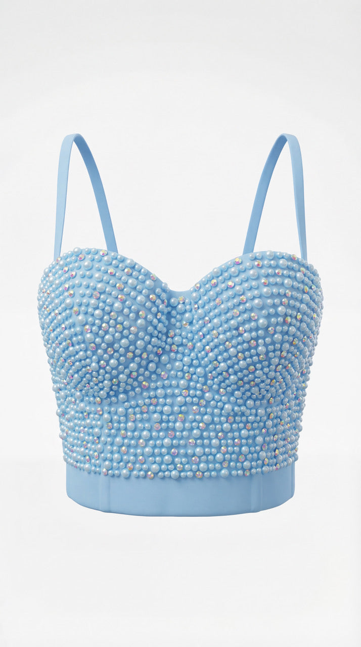 Corpete bustier com brilhantes
