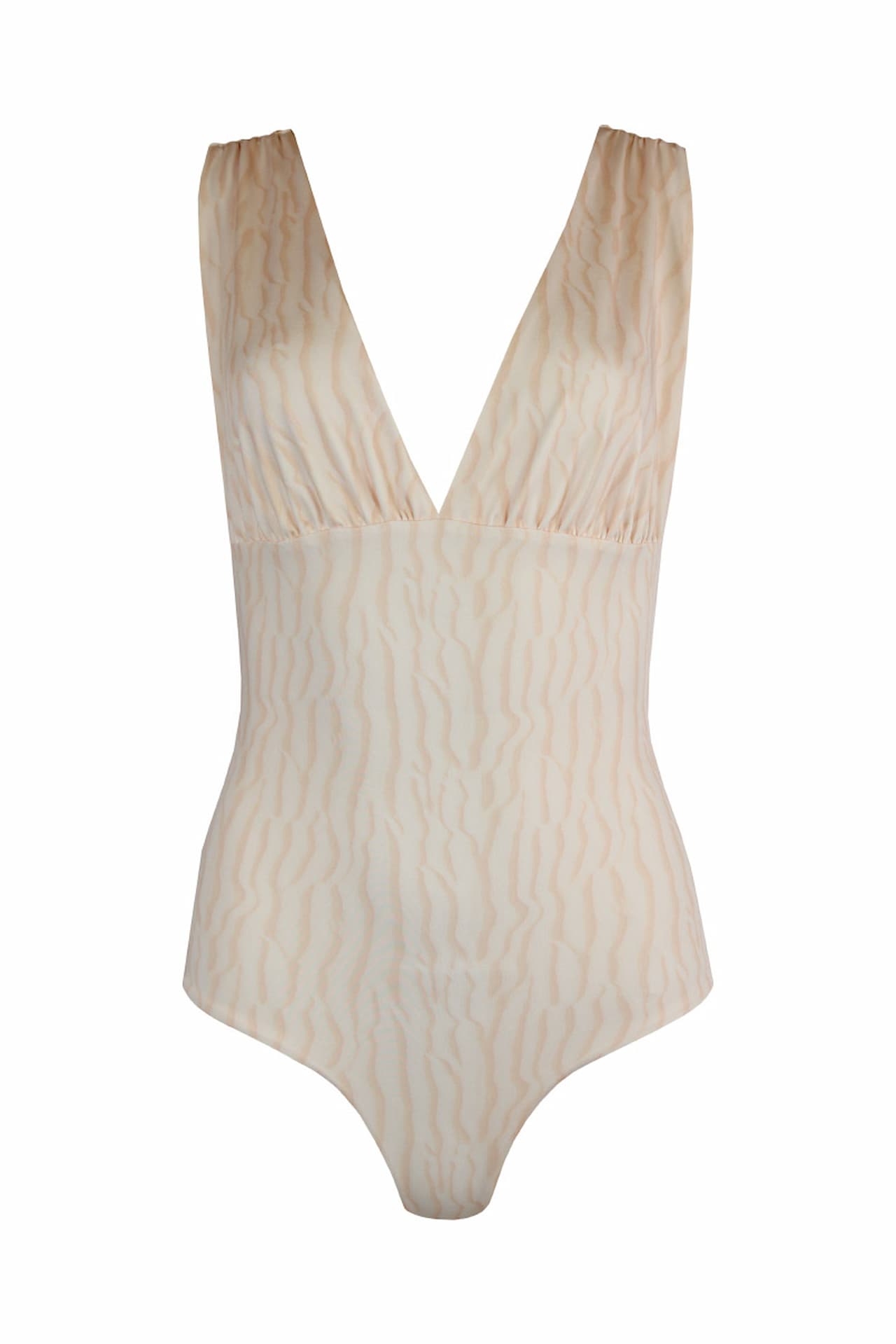 Body estampado decote em V