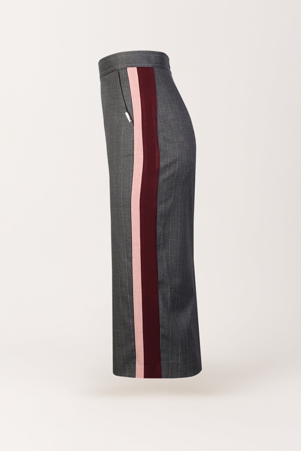 Saia Lápis com Faixas Laterais