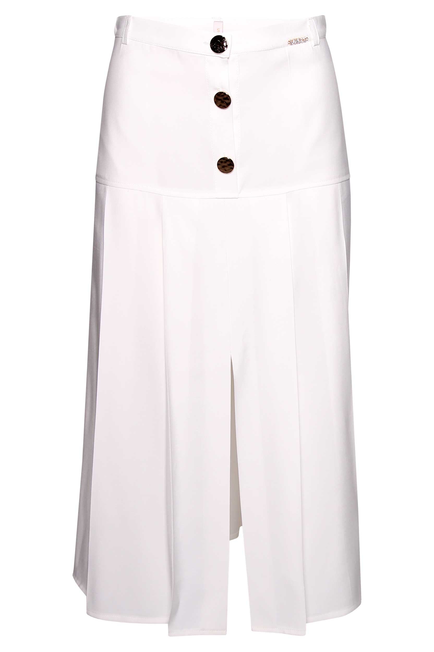 Saia mídi com pregas