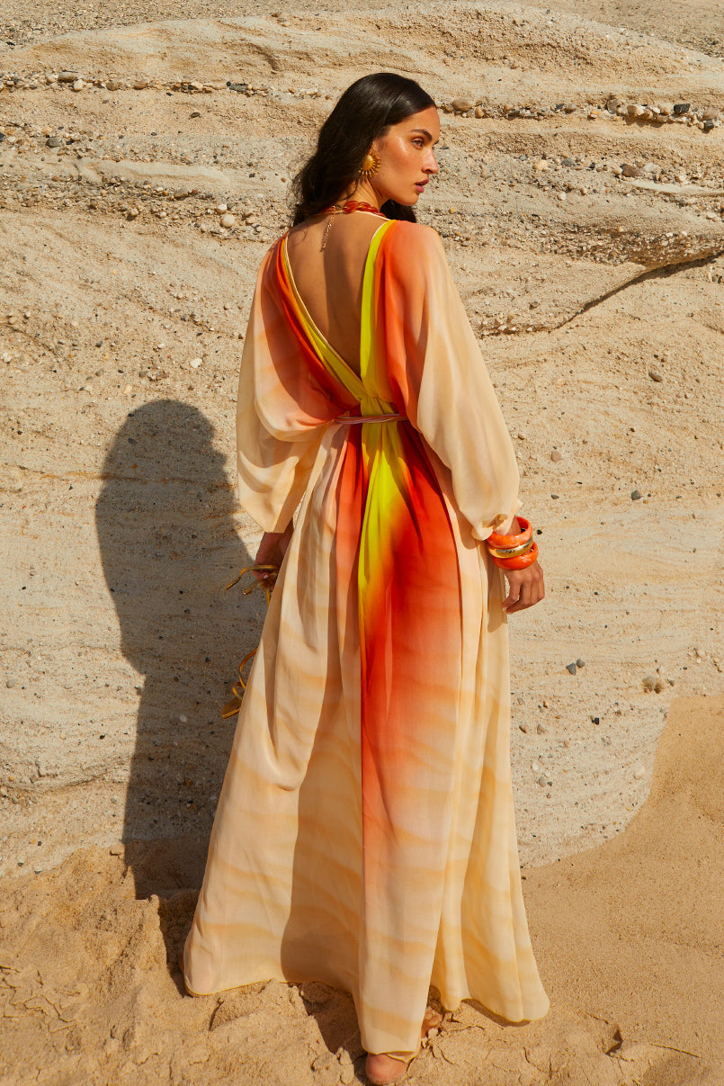 Vestido Kaftan estampado