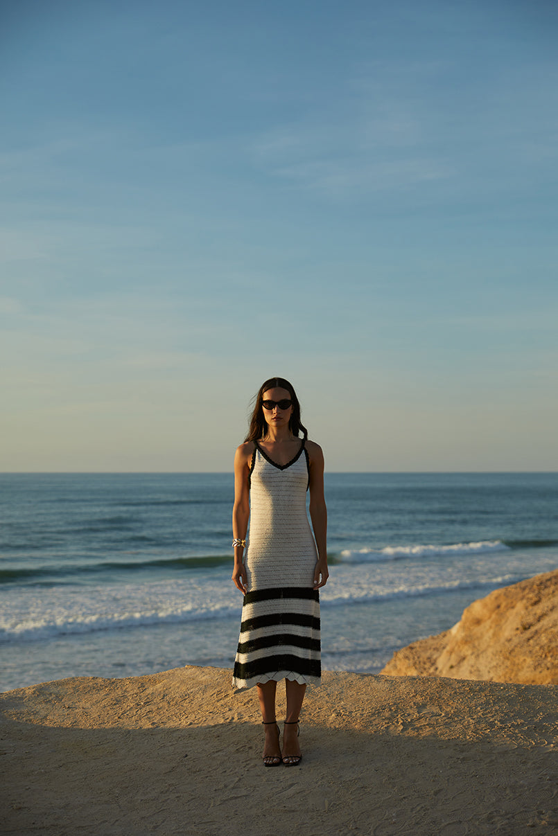 Vestido midi de malha